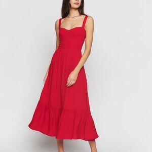 Reformation Celestia Dress Cherry - Size 6